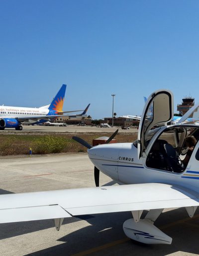 Cirrus SR20 Aircraft at Menorca airport